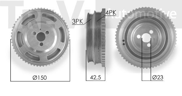 TREVI AUTOMOTIVE skriemulys, alkūninis velenas PC1150